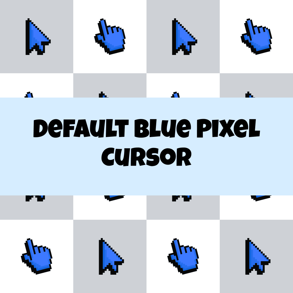 Preview Default Blue Pixel cursor custom cursor pack